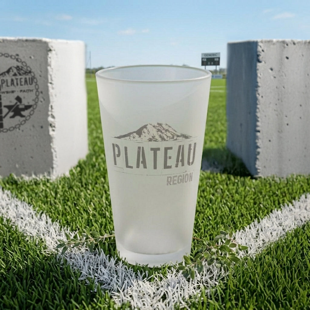 Plateau Logo - Frosted Pint Glass, 16oz
