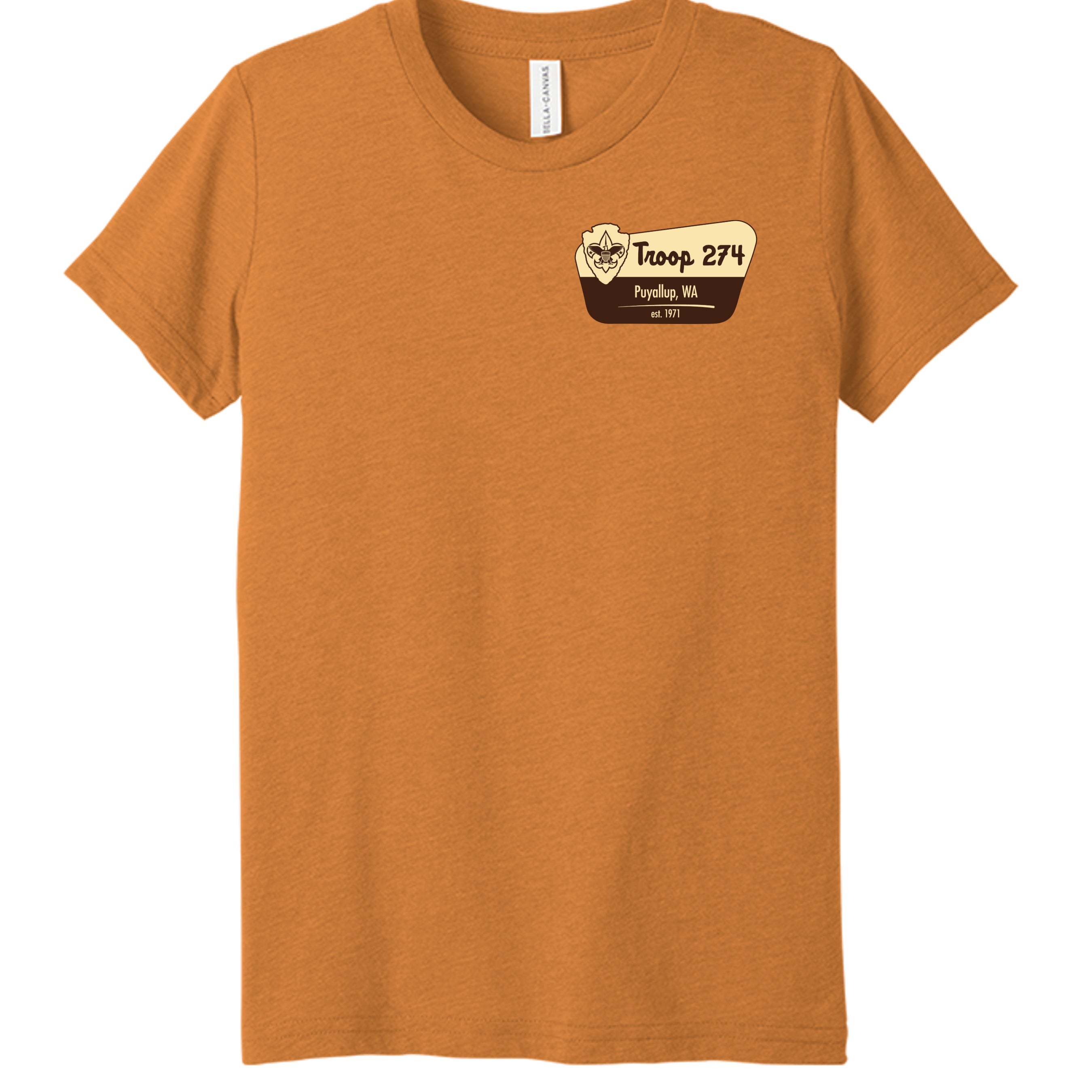 Orange Triblend - 3413Y - FRONT