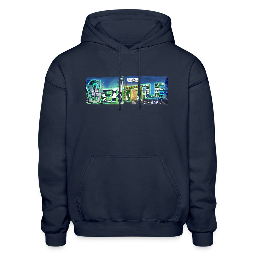 Seattle - Gildan Hoodie - navy