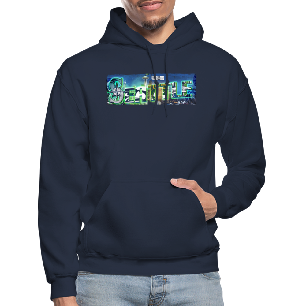 Seattle - Gildan Hoodie - navy